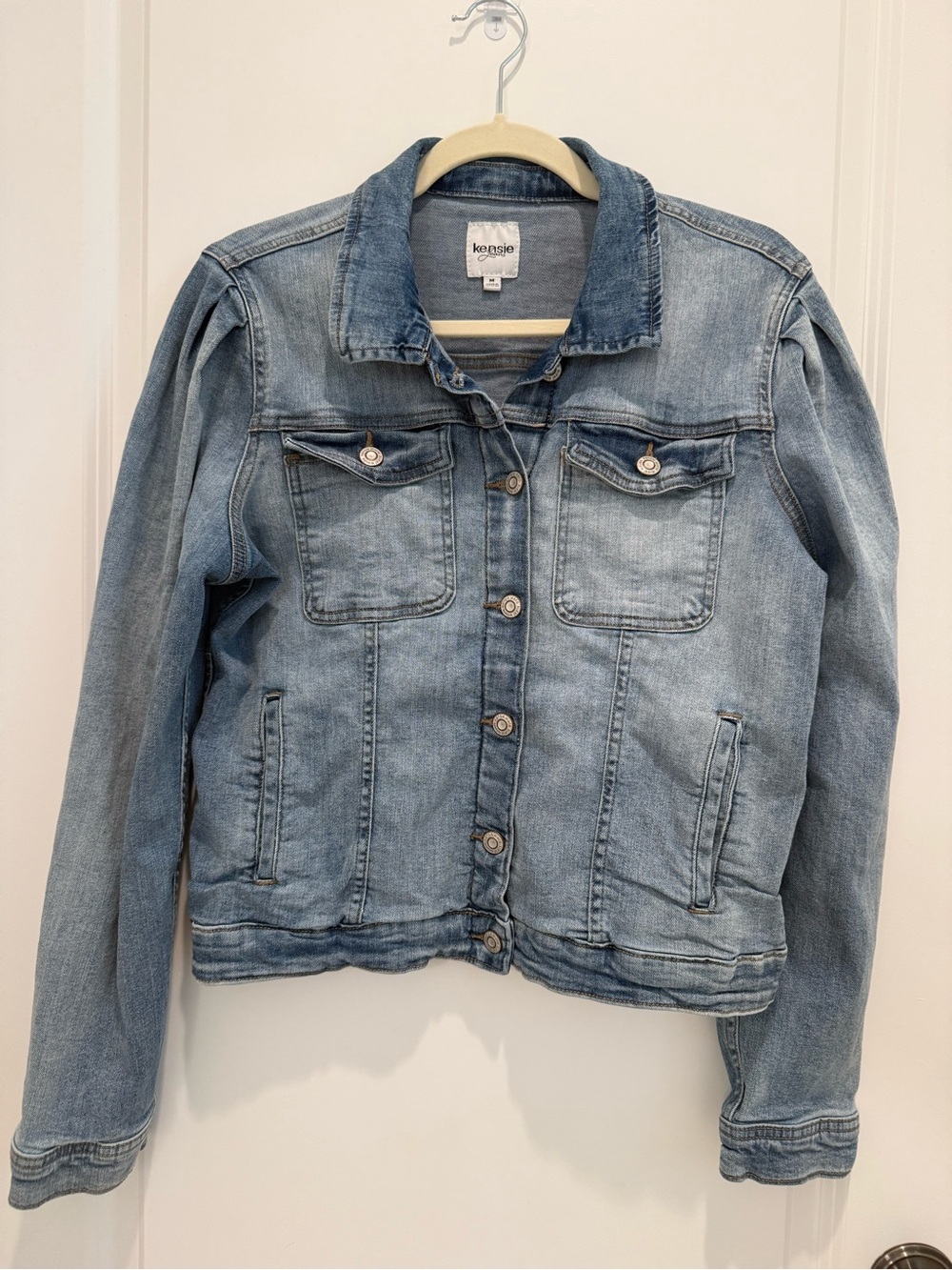 Kensie Washed Blue Denim Jacket